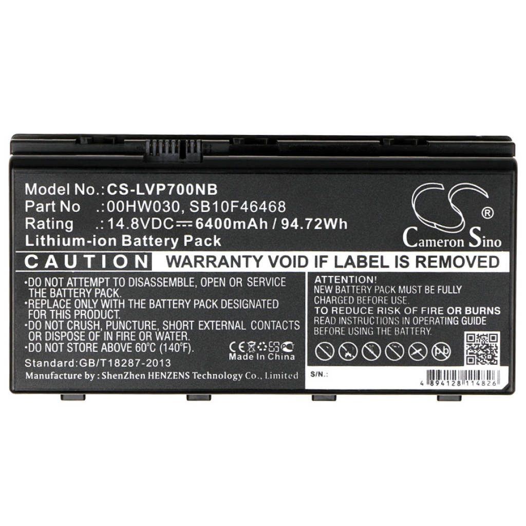 Notebook battery Shinelon CS-LVP700NB