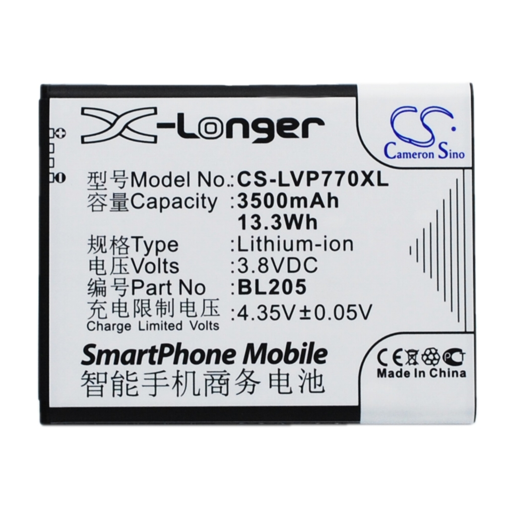 Compatible battery replacement for LENOVO BL205