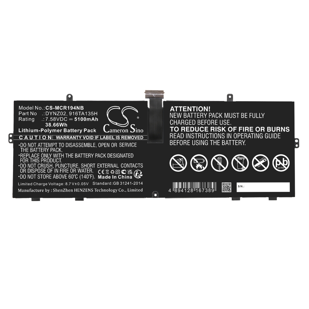 Battery Replaces 916TA135H