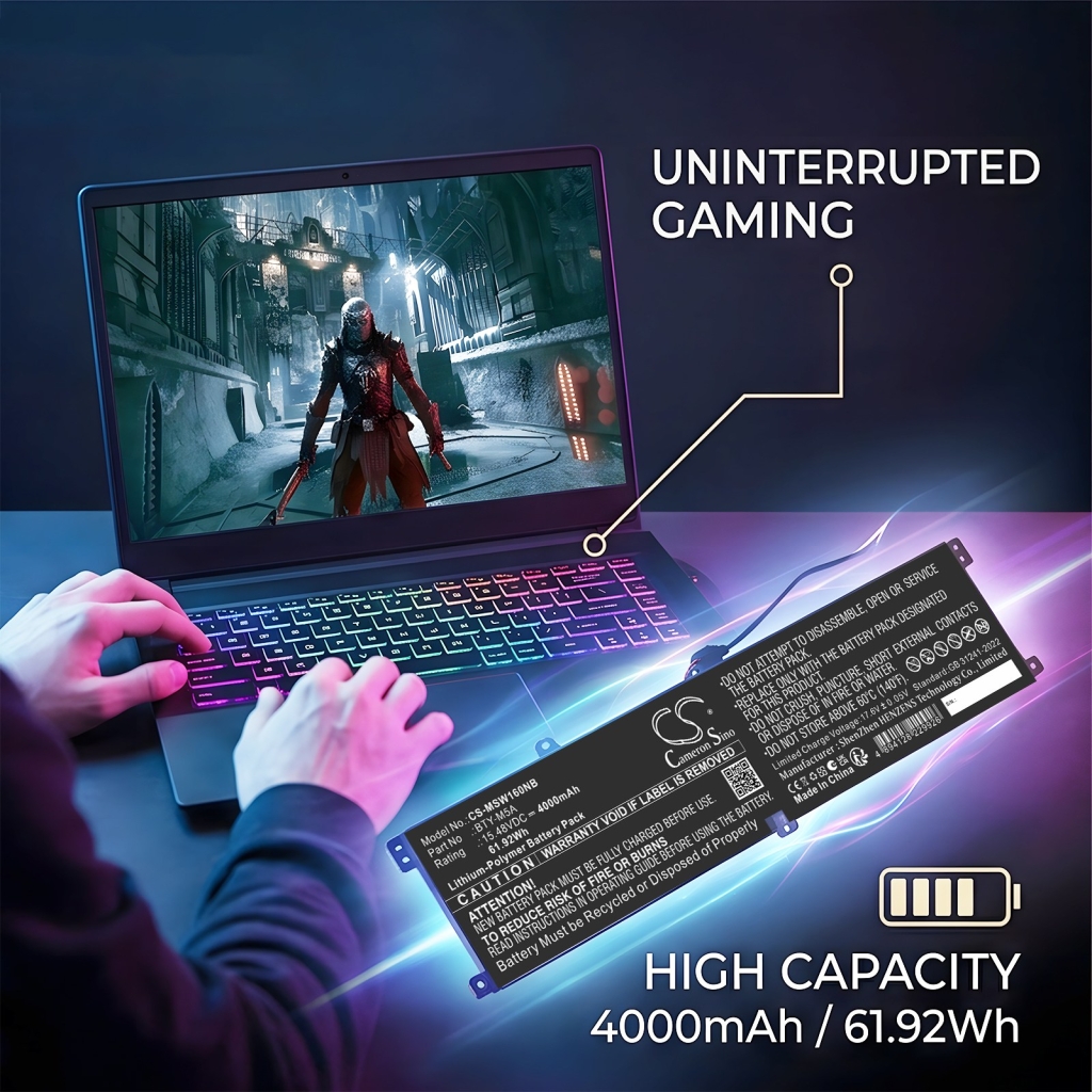 Akku kompatibel mit MSI CS-MSW160NB