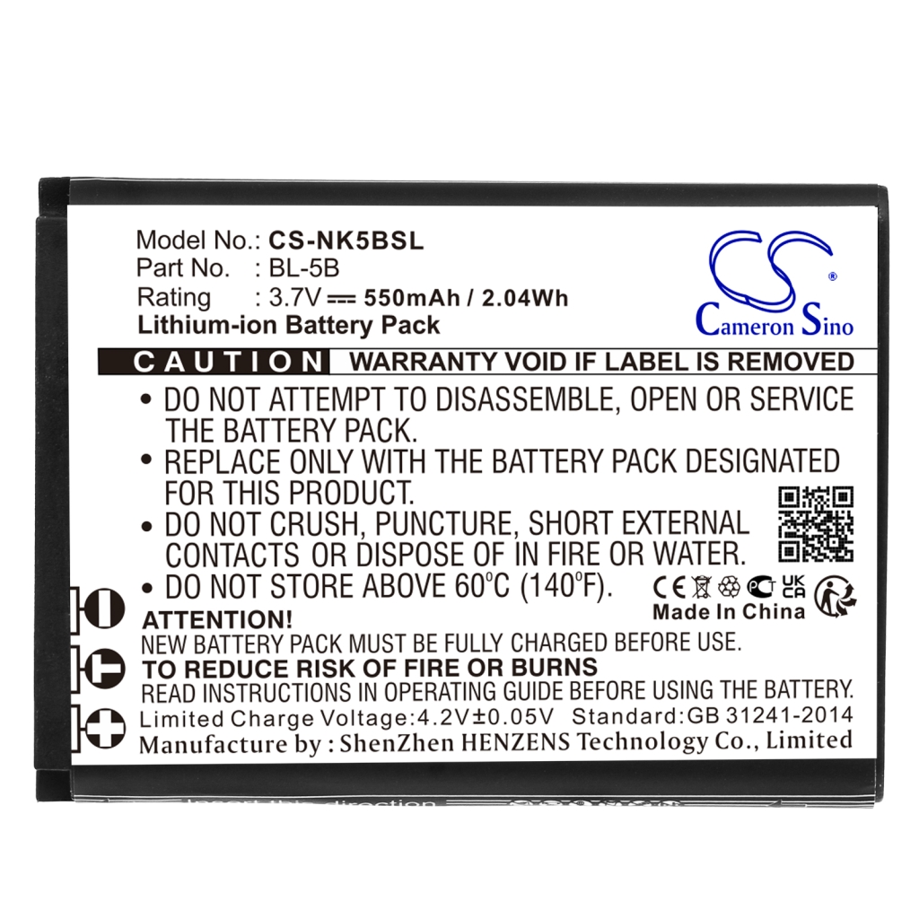 Alcatel Nokia Vodafone Navigationssysteme Akkus BLU ... CS-NK5BSL