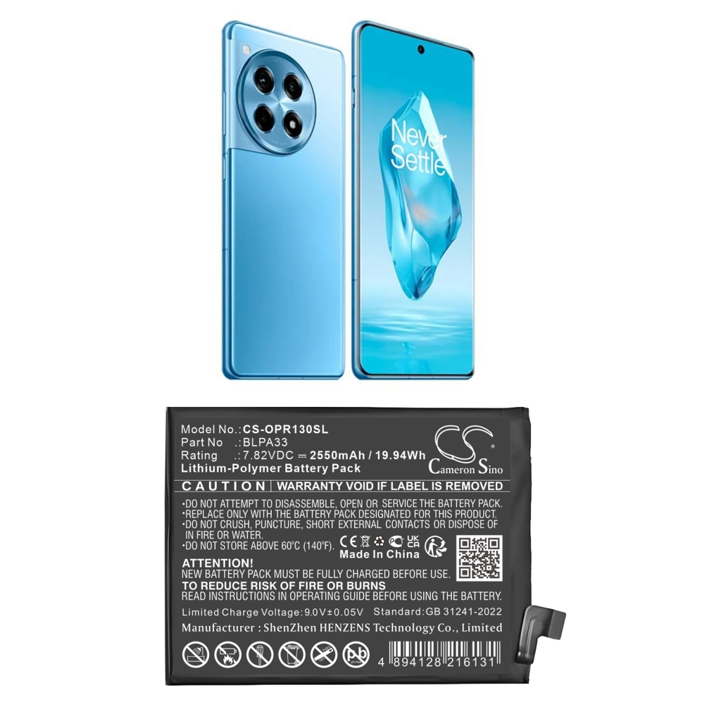 Compatible battery replacement for Oneplus BLPA33