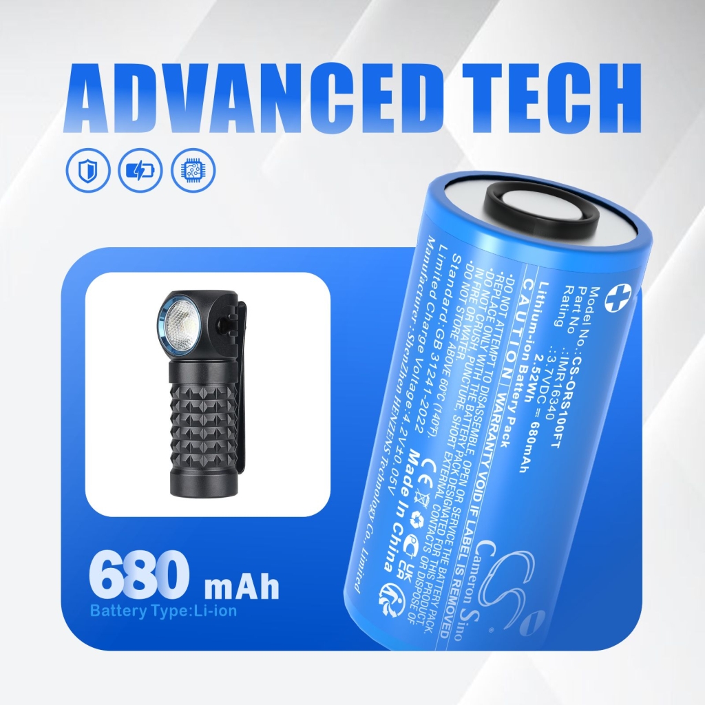 Lichtsystem Akkus Olight CS-ORS100FT