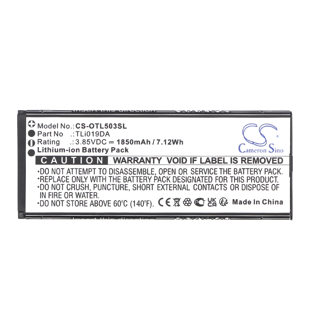 Compatible battery replacement for Alcatel TLI019DA