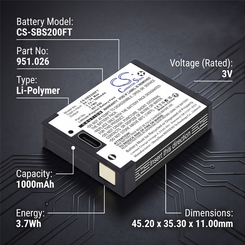 Akku kompatibel mit Suprabeam CS-SBS200FT