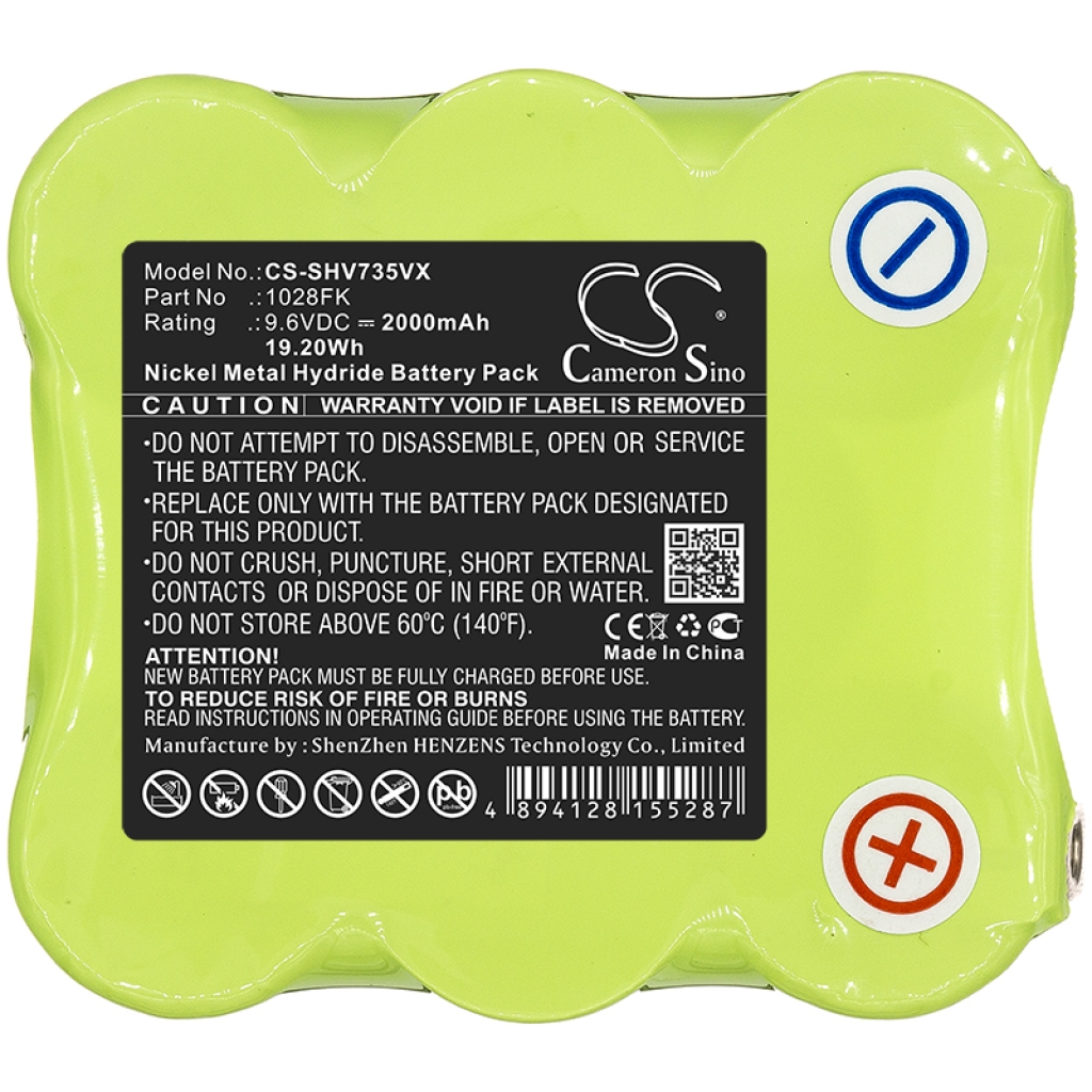 Compatible battery replacement for Shark 1028FK