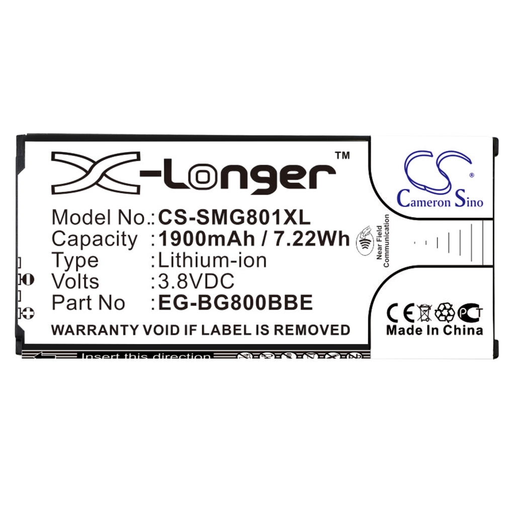 Battery Replaces EB-BG800CBE