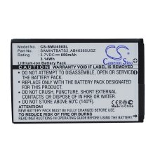 Compatible battery replacement for Samsung AB463651GZ,AB463651GZBSTD,SAMINTBATS2