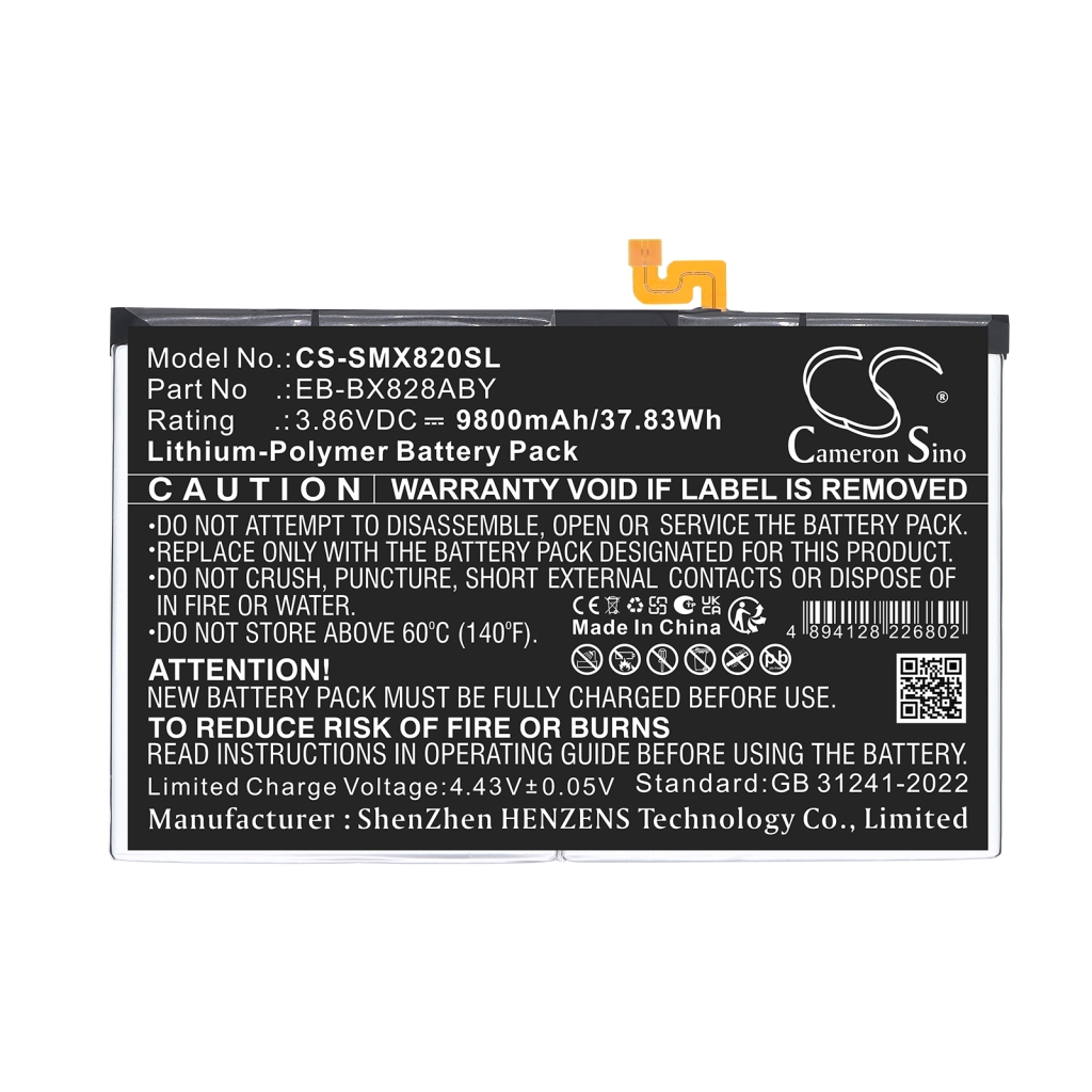 Battery for Samsung SM-X826B