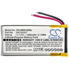 Compatible battery replacement for Cardo BAT00007