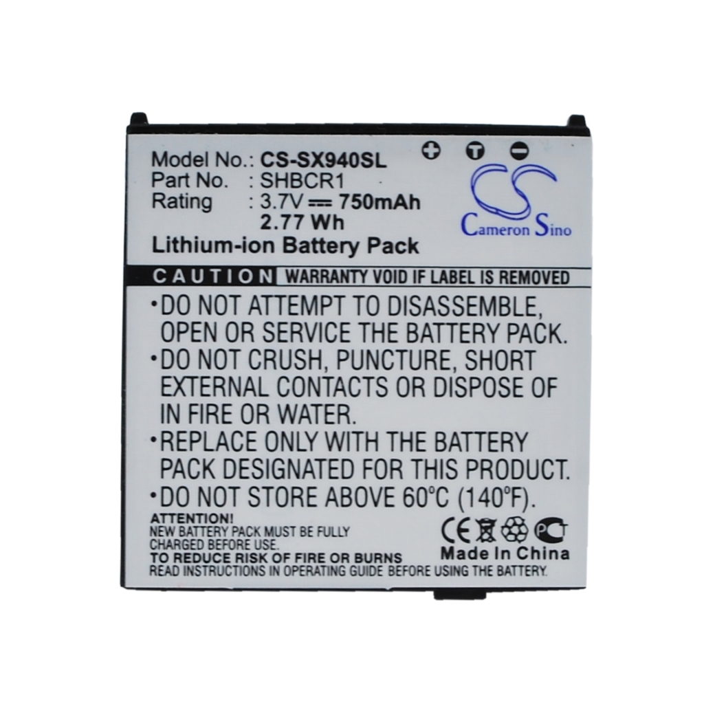 Compatible battery replacement for Sharp SHBCR1