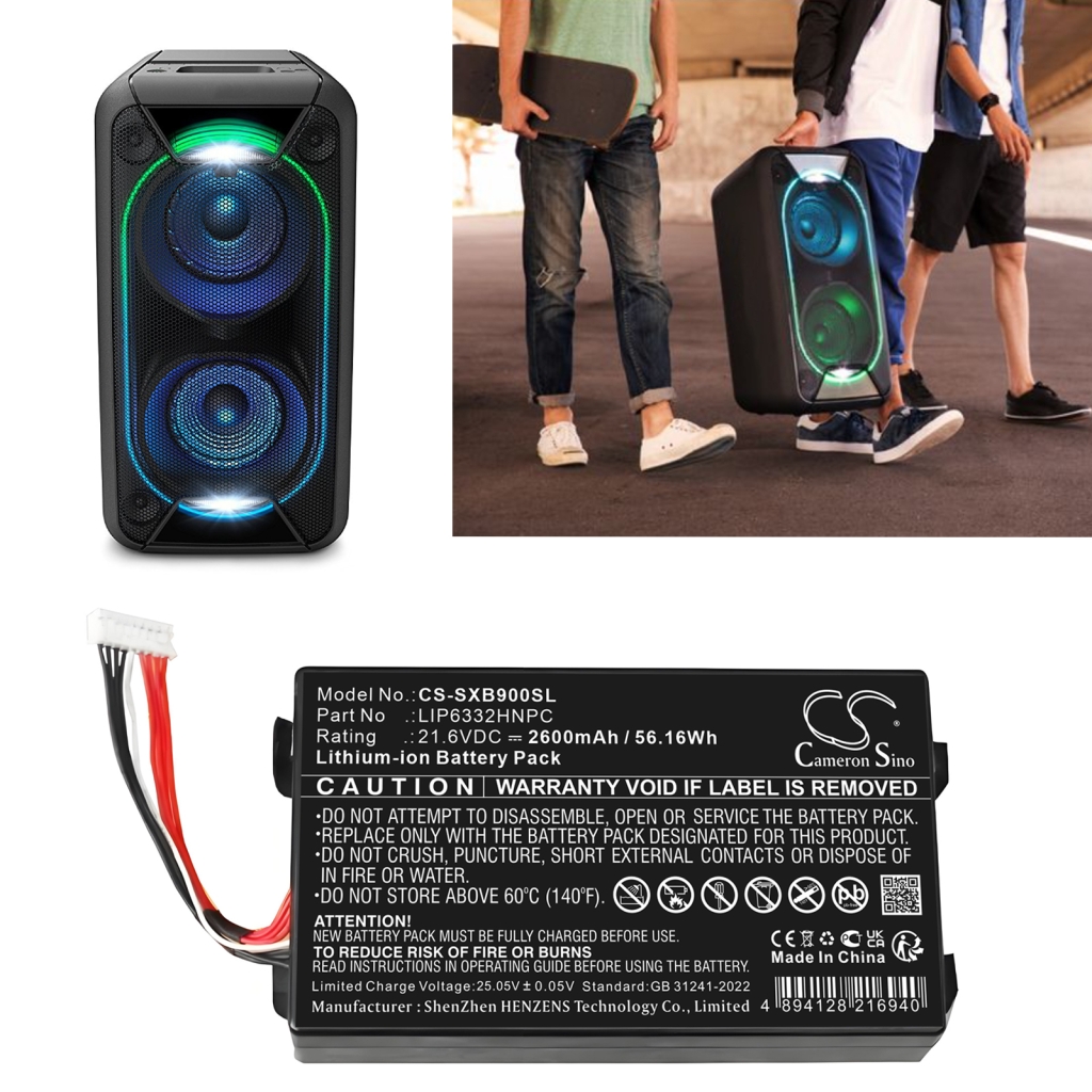 Lautsprecher Akkus Sony CS-SXB900SL
