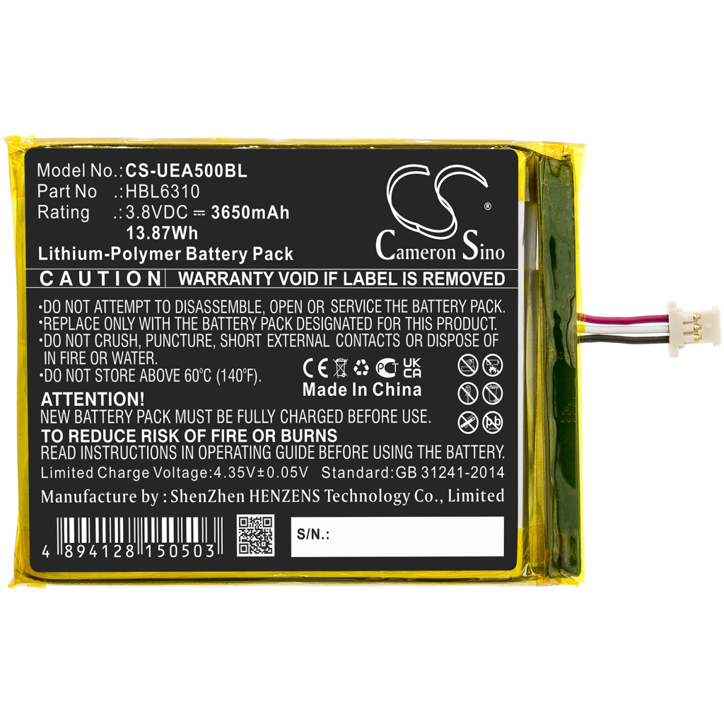 Compatible battery replacement for Urovo HBL6310
