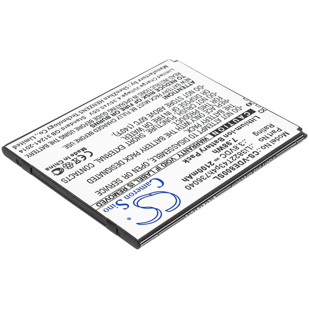 Compatible battery replacement for ZTE LI3822T43P4H736040