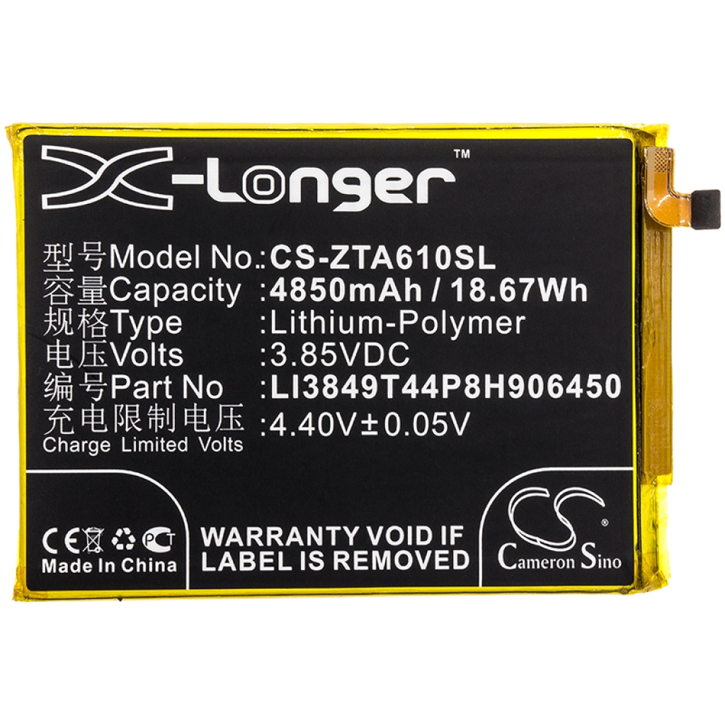 Compatible battery replacement for ZTE LI3849T44P8H906450