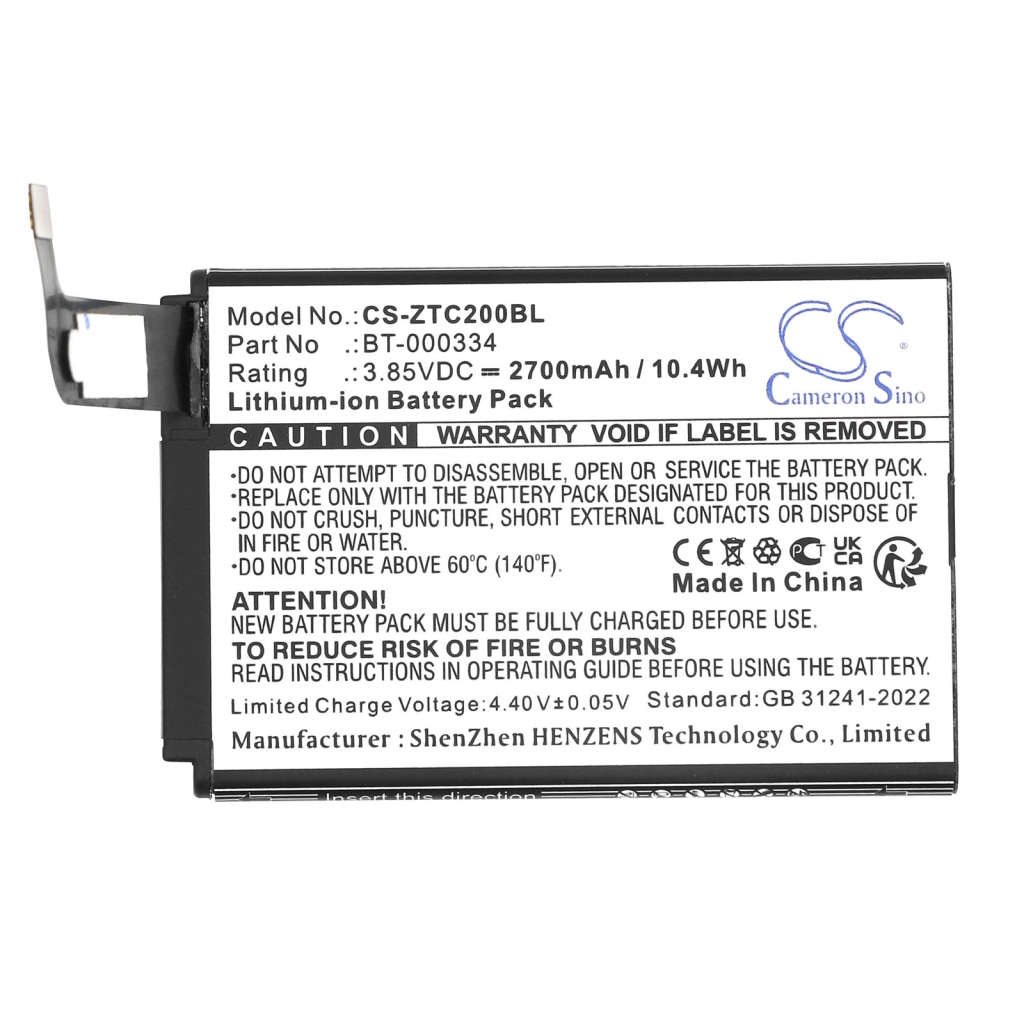 Barcode, Scanner Akkus Zebra CS-ZTC200BL