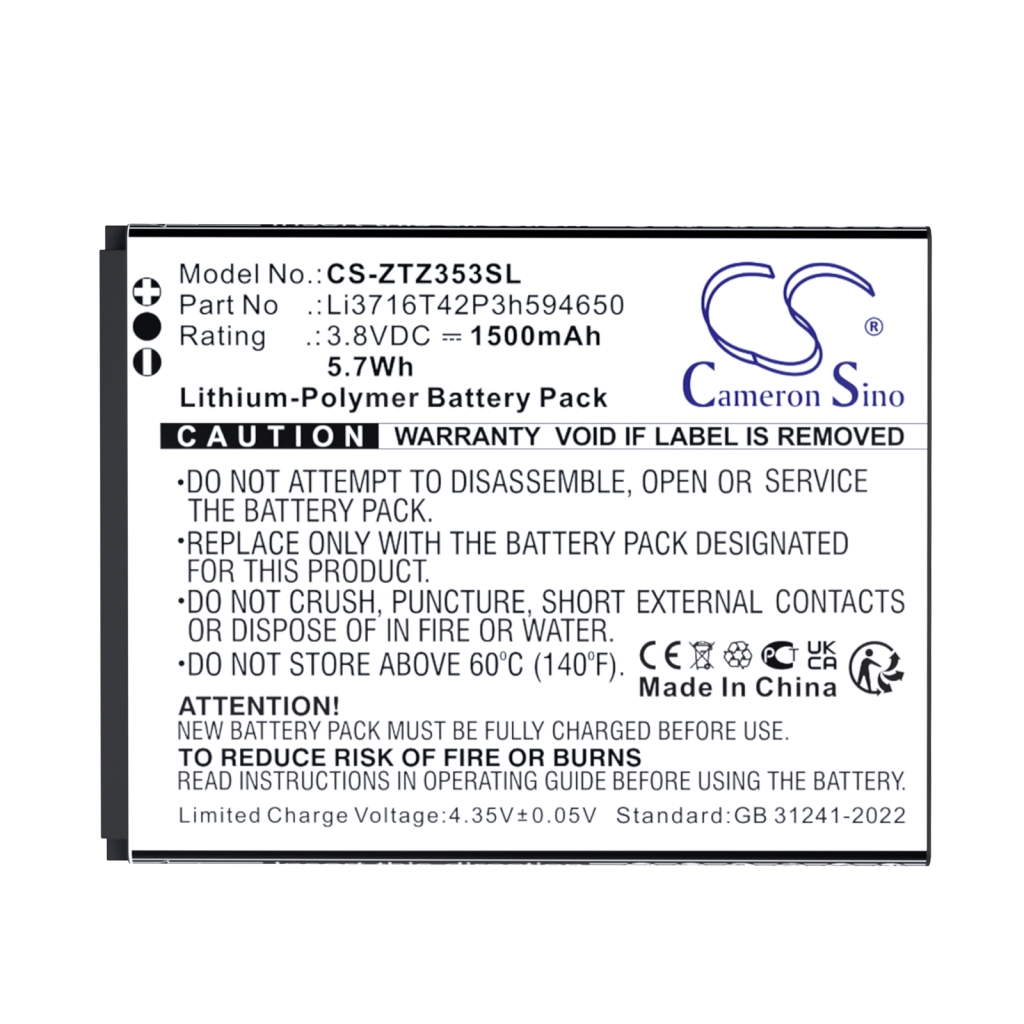 Mobile Phone Battery Amazing CS-ZTZ353SL