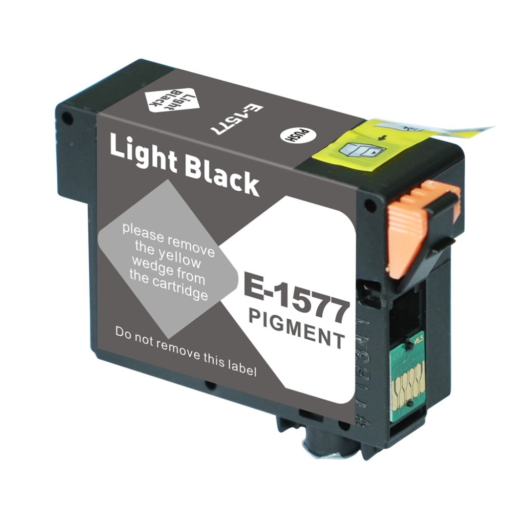 Kompatibel mit Epson T1577 / 29.5ml Tinte Hellschwarz (Tintenpatronen - Pigment)