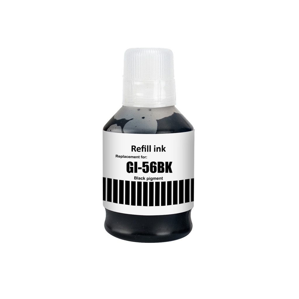 Kompatibel mit Canon GI-56BK / 170ml Tinte Schwarz (Druckertinte)