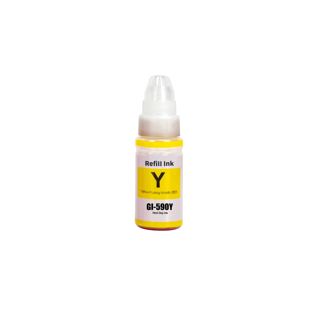Kompatibel mit Canon GI-590 Y / 70ml Tinte Gelb (Druckertinte)
