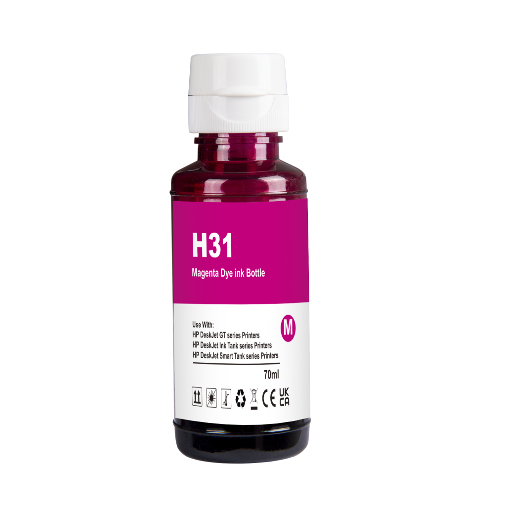 Kompatibler Ersatz für Kompatibel mit HP 31 / 70ml Tinte Magenta (Druckertinte)