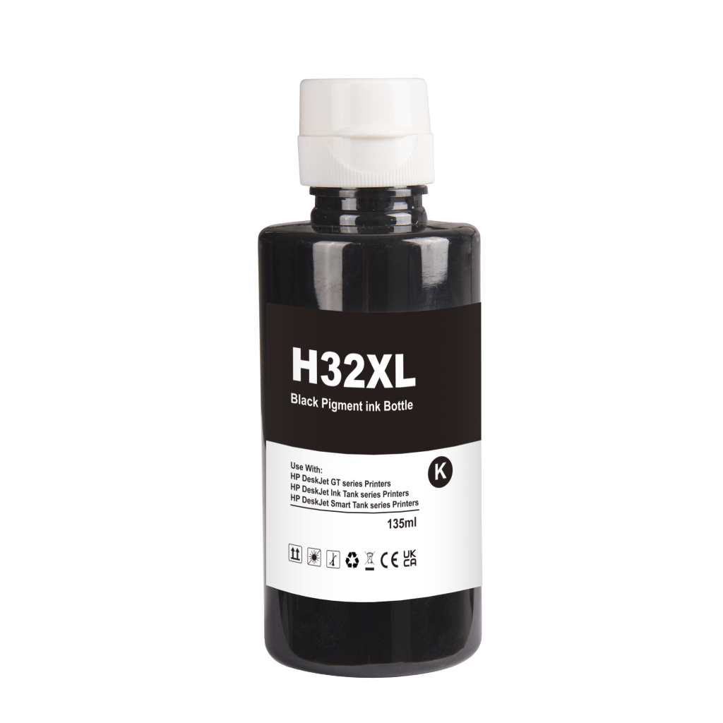 Kompatibler Ersatz für Kompatibel mit HP 32XLBK / 135ml Tinte Schwarz (Druckertinte)